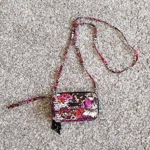 Vera Bradley All in One Crossbody Rosewood pattern